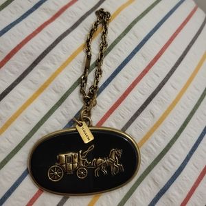 COACH Horse & Carriage Plaque Bag Charm